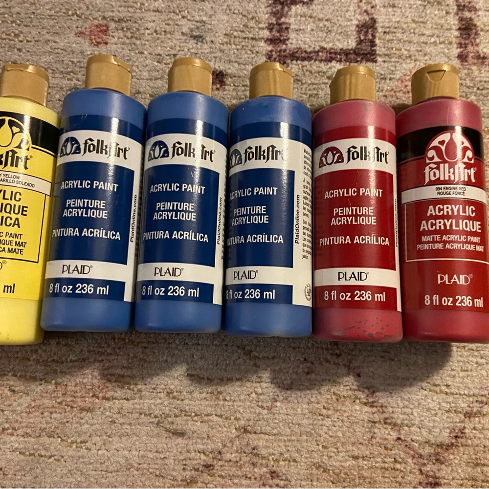 FolkArt Matte Acrylic Paint, Assorted colors 6pk